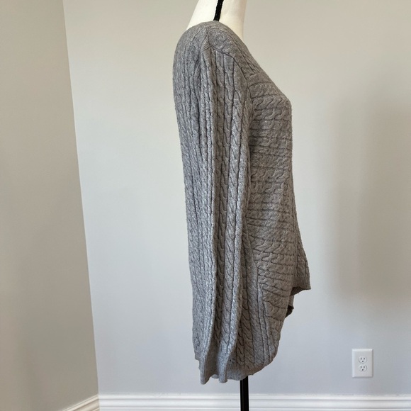 Evolution by Cyrus gray cable knit sweater cozy winter casual business size M - Picture 8 of 10